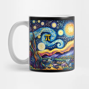 Pi Night Sky: Van Gogh’s Starry Night Celebrates Pi Day Mug